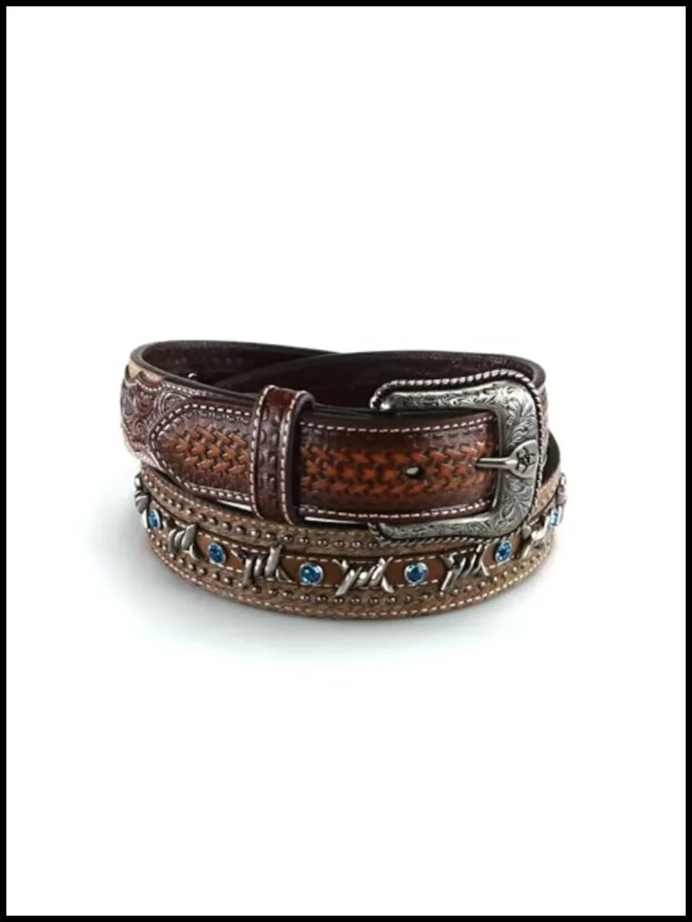 Men's Genuine Leather Belt with Exchangeable Buckle